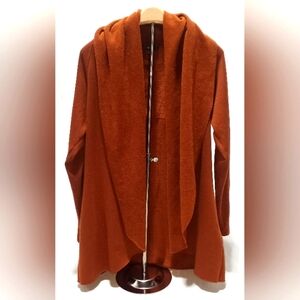 Drew House Burnt Orange Lightweight Open Front Cardigan Size Small
